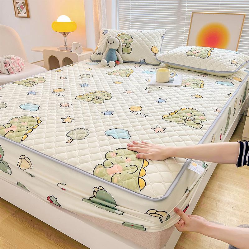 Class A Antibacterial Padded Mattress Three-piece Set, Thickened Washed Cotton Mattress Cover Mattress Plus Cotton Simmons Non-slip Protective Cover