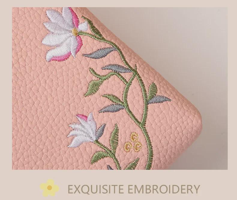 Damen 2024 Koreanischer Stil Litschi-Muster Bestickte Umhängetasche