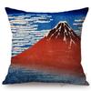 Asian Art Great Wave Woodblock Painting Hokusai Japanese Artist Culture Decoration Pillow Case Cotton Linen Sofa Cushion Cover