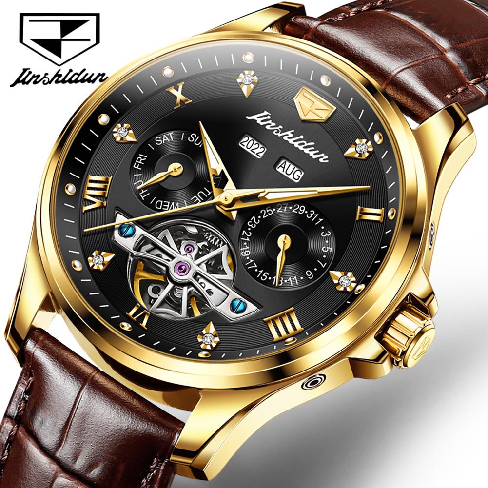 JINSHIDUN New Business and Leisure Men's Watch Tusso Multi -function Fully Automatic Mechanical Complex High -end Watch High -end Watch