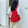 Fashion nylon shoulder bag women's new flip casual school bag niche design backpack