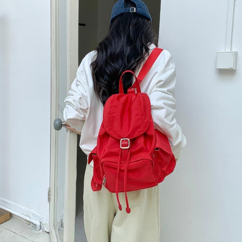 Fashion nylon shoulder bag women's new flip casual school bag niche design backpack