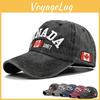 Canada Embroidered Baseball Cap Maple Leaf Vintage Washed Duck Tongue Sun Hat