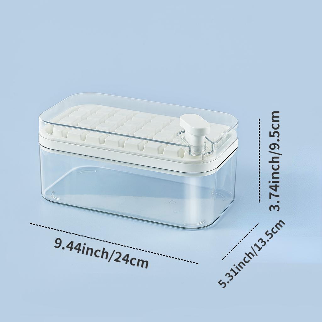 Forma na ledové kostky Lednička pro domácnost Nádoba na led Silikonová kostka ledu Lis na potravinářské kostky Odmrazování jedním tlačítkem.