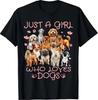 Funny Cute Dog Puppy Lover Just A Girl Who Loves Dogs Unisex T-Shirt