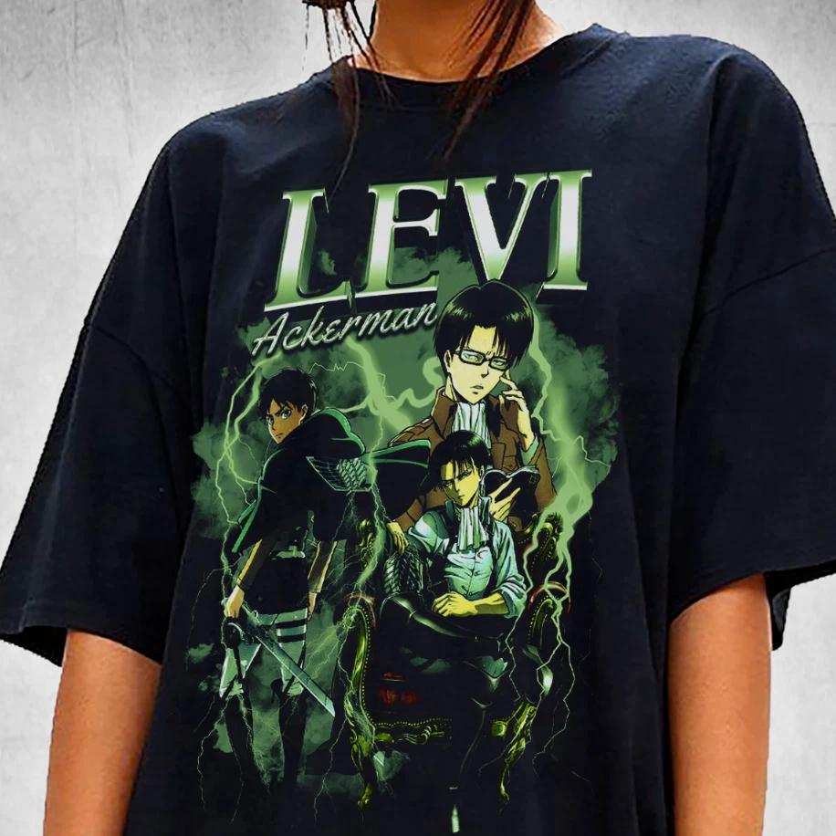 Levi Ackerman Shirt, Attack on Titan T Shirt Attack on titan anime Shirt S
