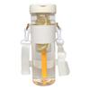 800ml Large Capacity Water Bottles with Strap Dry Wet Separation Fruit Lemon Filter Plastic Drinking Bottle with Straw Outdoor Sports Water Cup