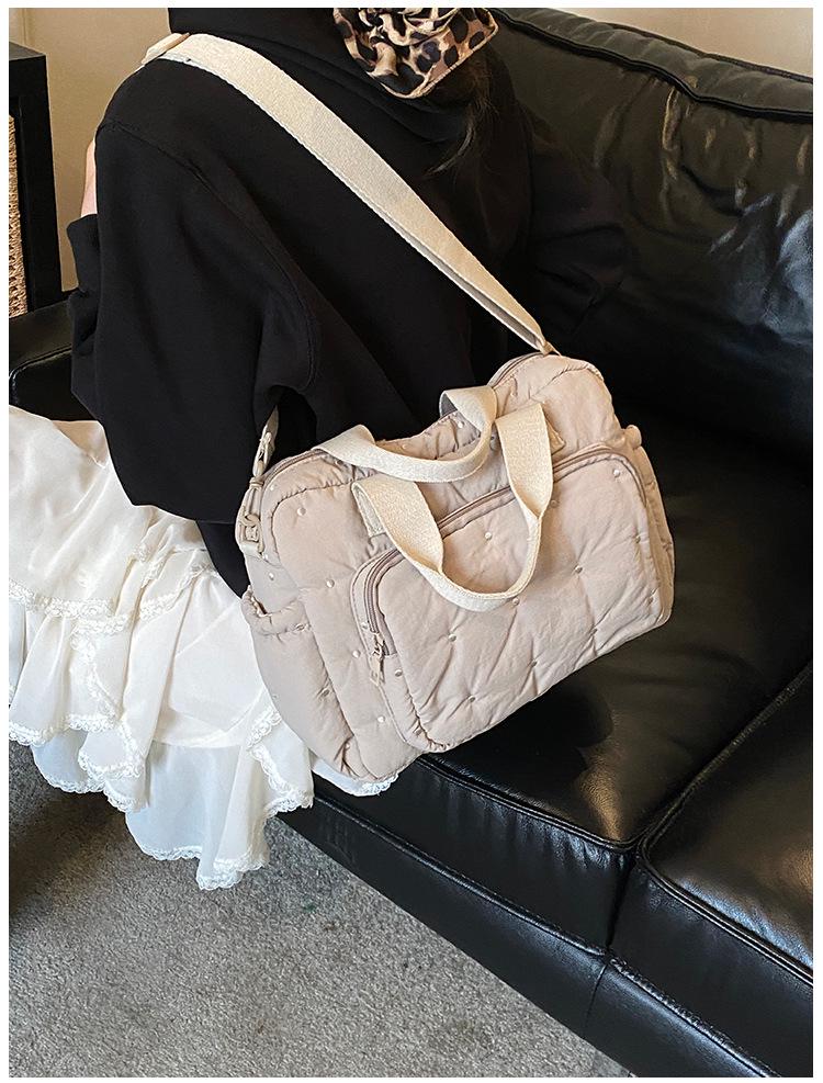 High-End Cotton Mummy Bag: Large Capacity Women's Handheld Shoulder & Crossbody Bag