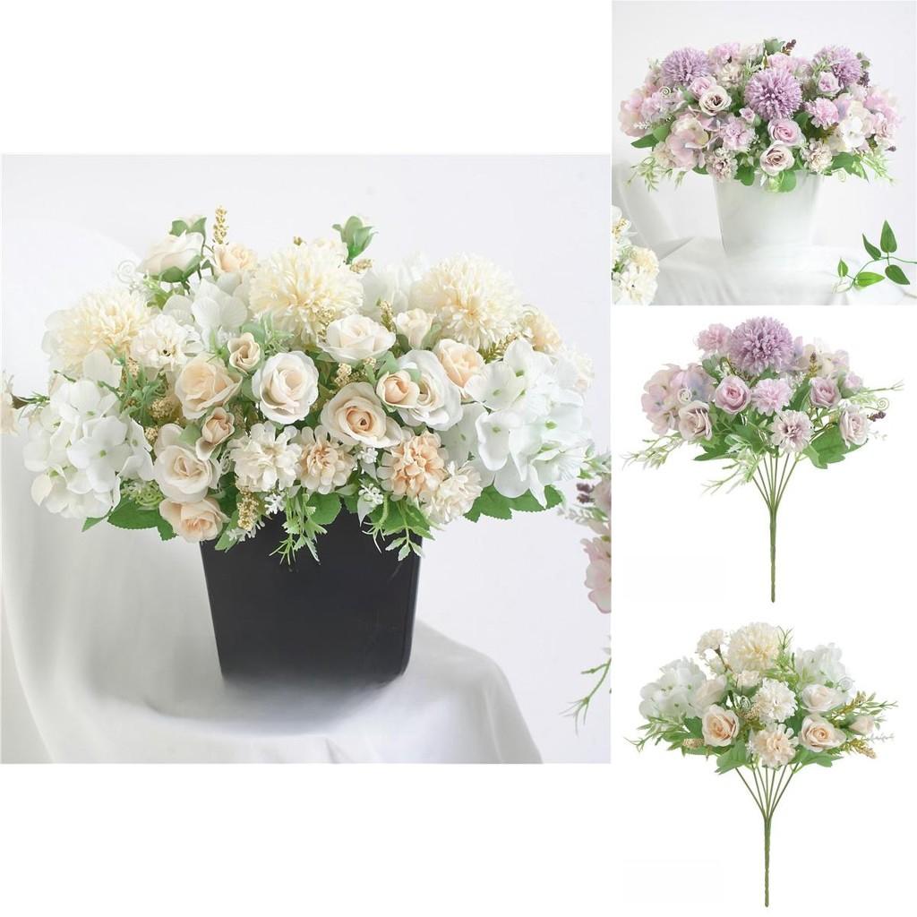 Dendranthema Morifolium Rose Wedding Decor Artificial Rose Bouquet For Photography And Home Celebration