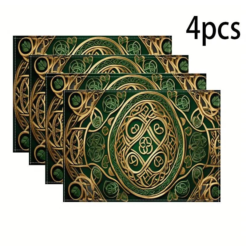 Printed Festival Party Placemats: Stain-Proof, Heat-Resistant Table Decoration