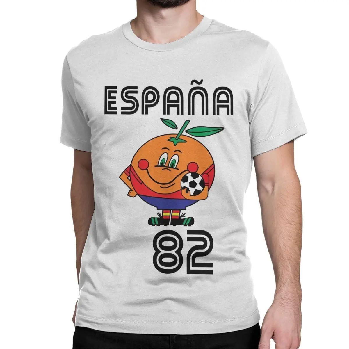 Naranjito Tshirt Mens High Quality Round Neck Spain 82 Spanish Mascot 1982 Football Tshirt Top S