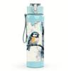1PC Two Birds Birch Tree Branch 750ml Color Plastic Sports Water Bottle Leakproof Flip Straw Lid Suitable for Sports Office Home Use
