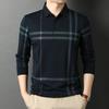 Spring and Autumn New Style Middle-aged Fashion Korean Style Loose Lapel POLO Shirt Casual Tops for Men Men's Long-sleeved T-shirts