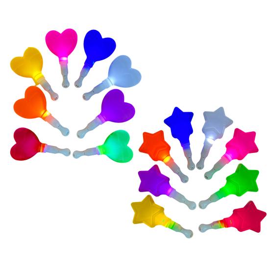 LED Işık Çubuğu 3 Işık Modu ile Yıldız veya Kalp Şeklinde Renkli Işıklı Çubuk Konser Parti Etkinlikleri için