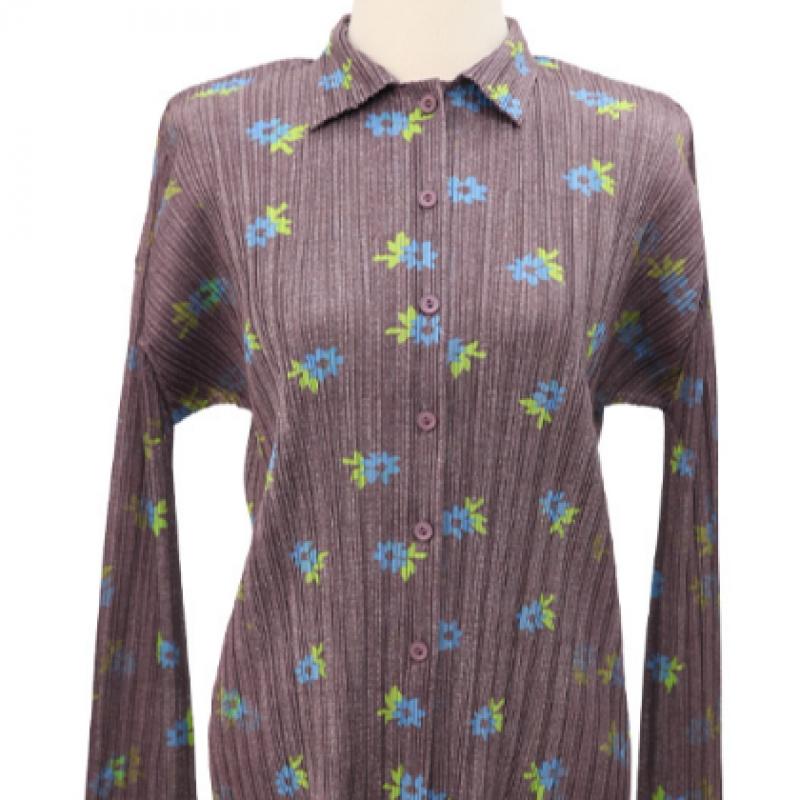 Shiz Madam Floral Pleats Shirt T57491