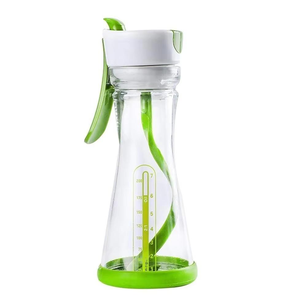 

Plastic Salad Dressing Bottle Transparent Vinaigrette Container Juice Mixing Cup BBQ зелений
