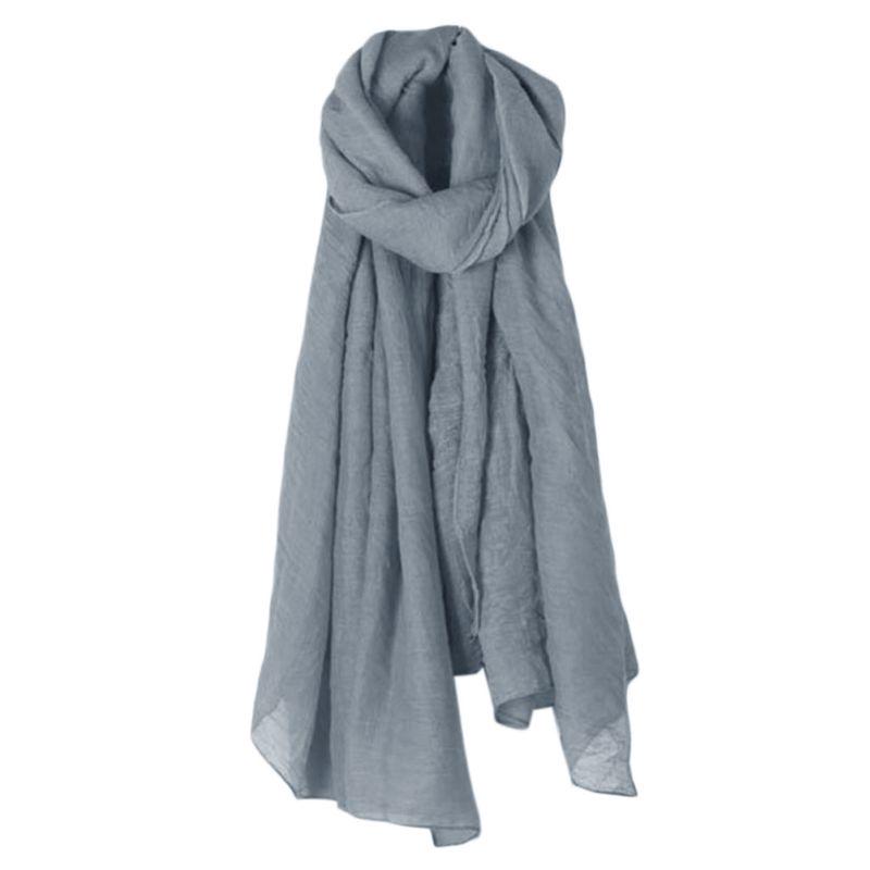 Fashion New 16 Colors Women Long Scarf Wrap Scarves Vintage Cotton Linen Large Shawl Hijab Elegant Solid Black Red White