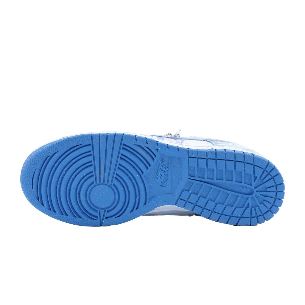 Nike Dunk Dreamy Ocean's Heart Slip Resistant Abrasion Resistant Low top Skateboard Shoes Unisex White Blue Silver DD1873-402(Team626-)