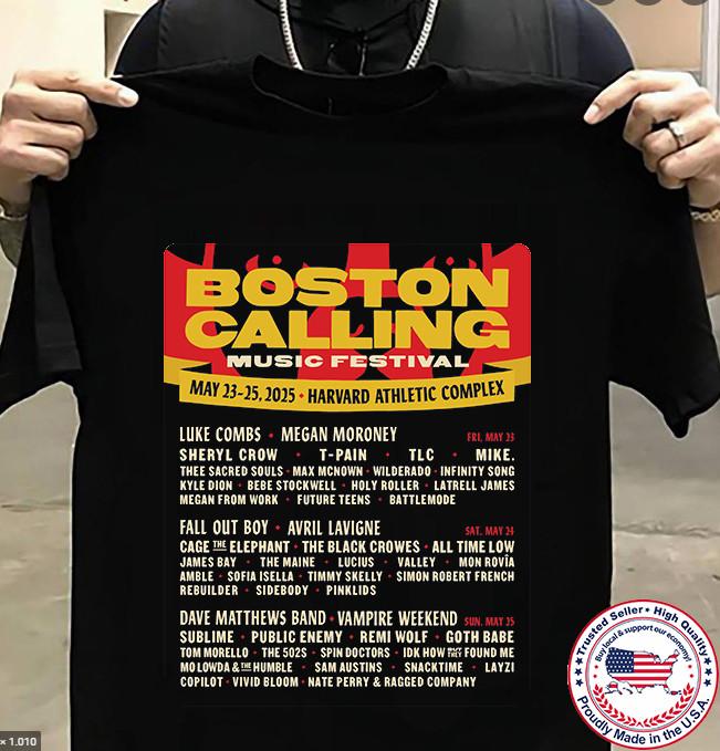 Summer Music Festivals Boston Calling Black Cotton T Shirt Full Size S-5XL TT765 Unisex T-Shirt M