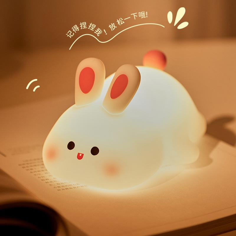 Rechargeable Silicone Night Light - Tap to Illuminate, Ideal for Bedside and Gifts
