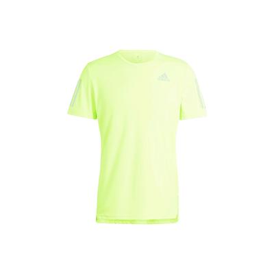 Own The Run Three Stripes Logo Crew Neck Short Sleeve T-Shirt Men Tops Yellow IM2532