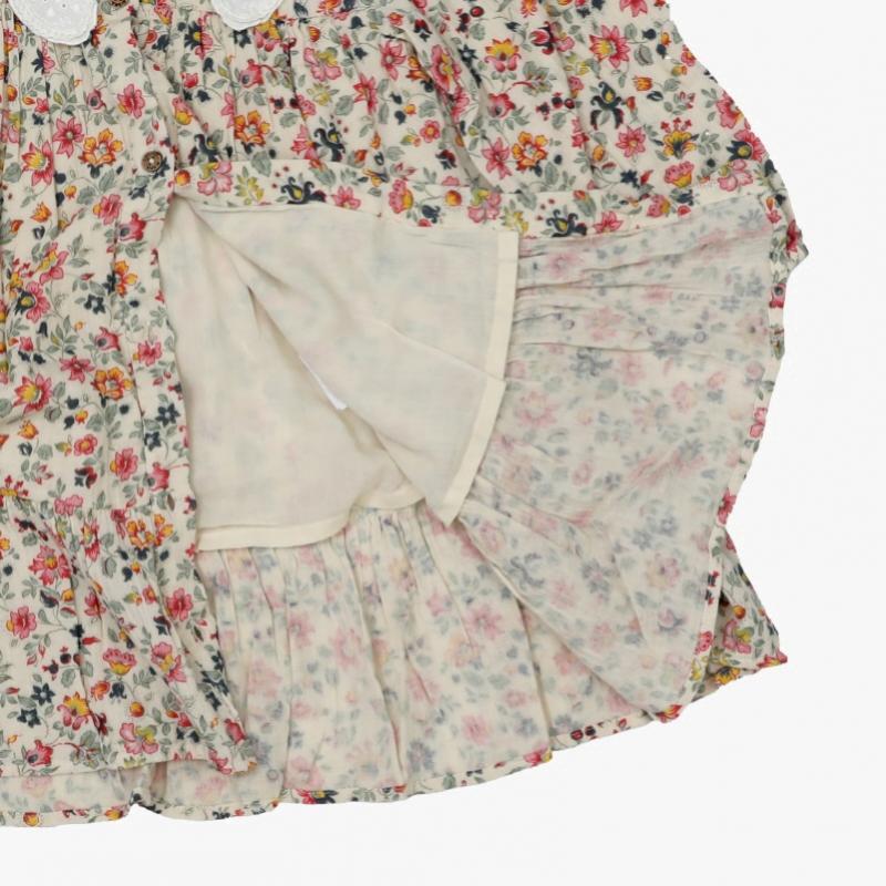 Louis Misha Kinderkleid Blumen Heidi Grau W25 S0043