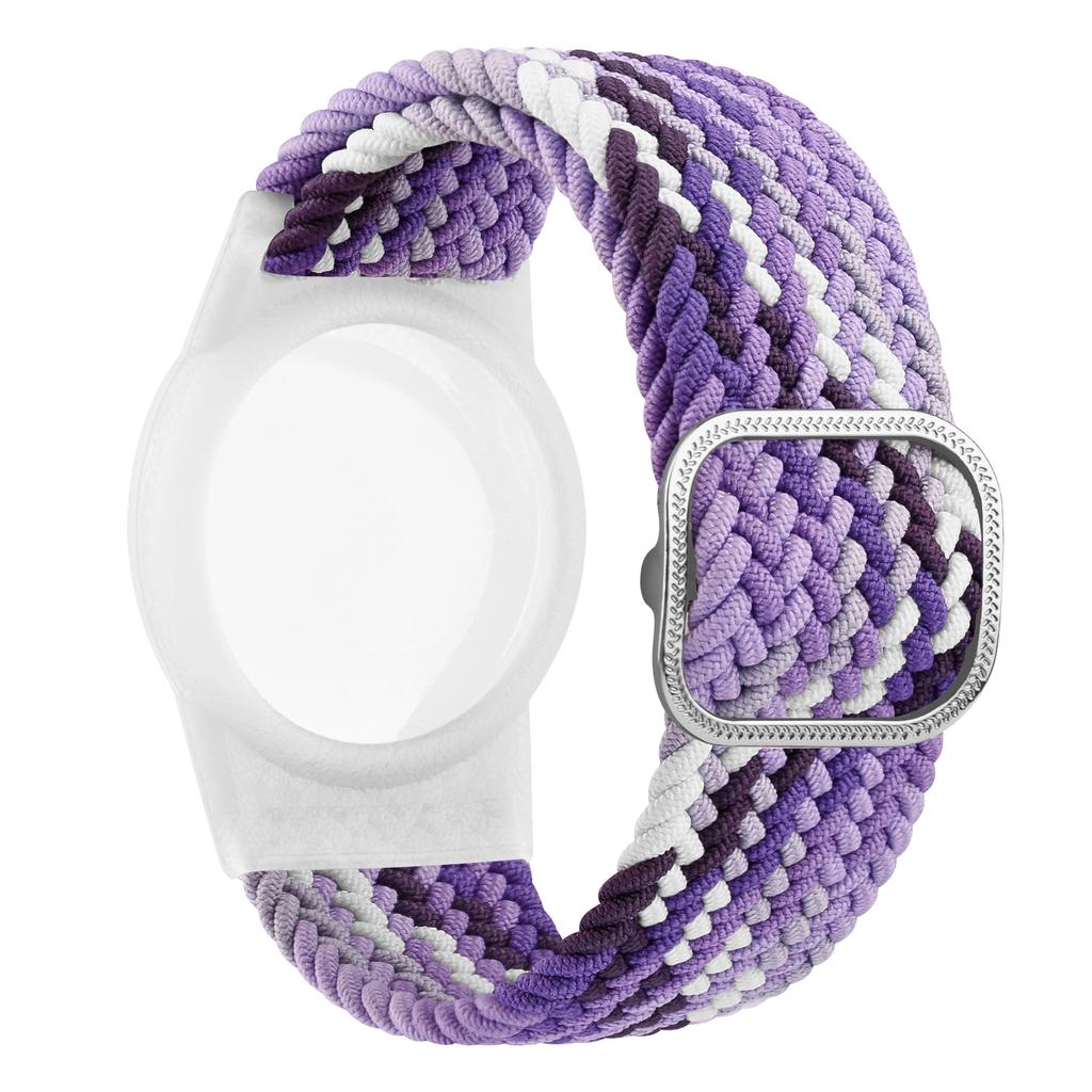 Elastic Braided Kids Wristband Case For Apple AirTags Anti-Scratch Cover Solo Loop for Airtag GPS Tracker Holder Watch Bracelet