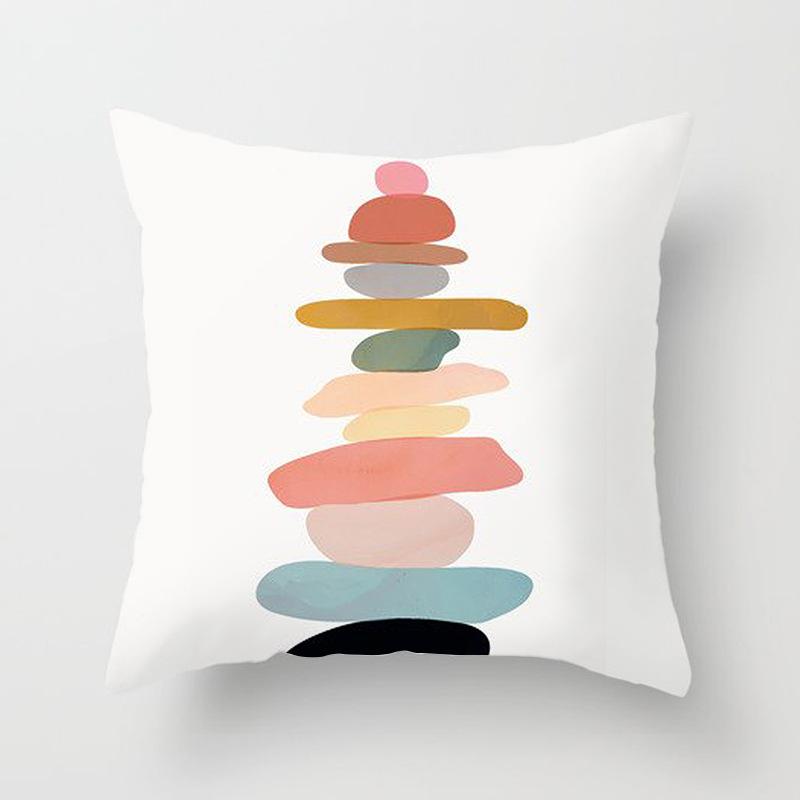 Nordic Simple Style Geometric Abstract Pillowcase Cushion Home Living Room Sofa Chair Bedroom Decorative Pillowcase