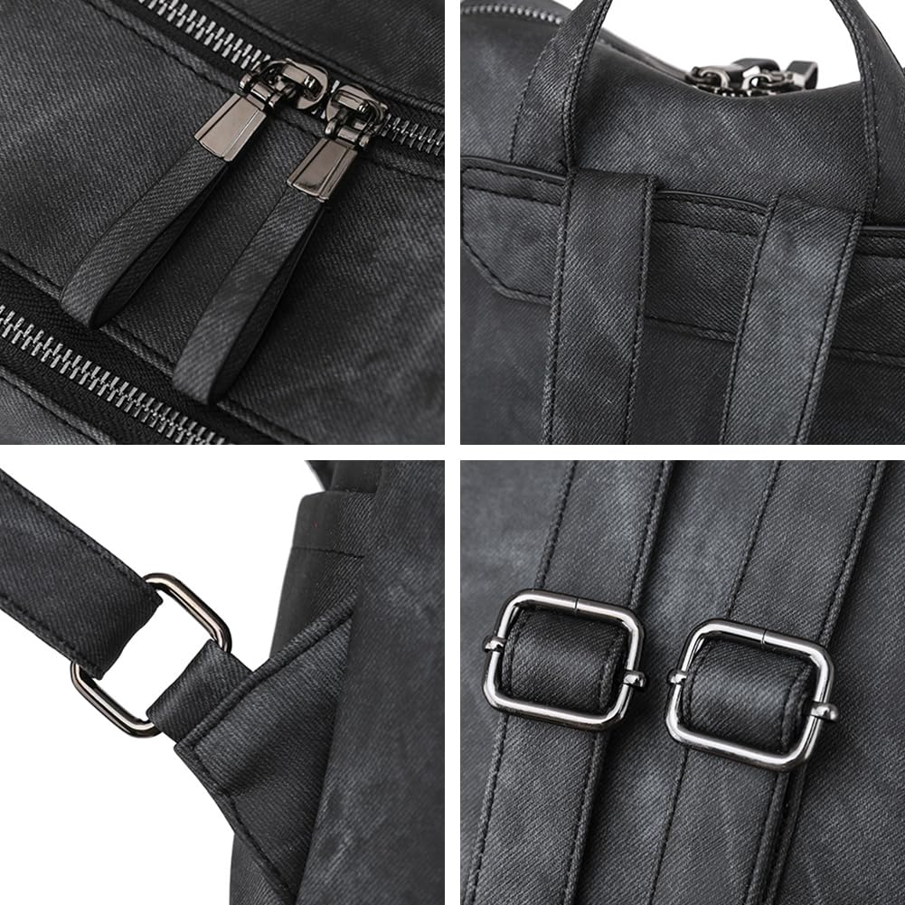 PU Perfect for A4 [BOTATA] Women's Backpack, Leather, Small, Waterproof, Commuting, Cute, Stylish, Size, Anti-Theft (NSSJB01-Blue)