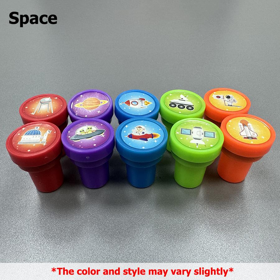 10pcs Cartoon Graffiti Seal Multi Styles Graffiti Tools Student Award Stamp Art Drawing Graffiti Accessories Birthday Party Gift