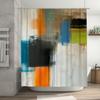 Modern Abstract Bathroom Shower Curtain With Vibrant Colors Perfect For Update Your Bath Decor!