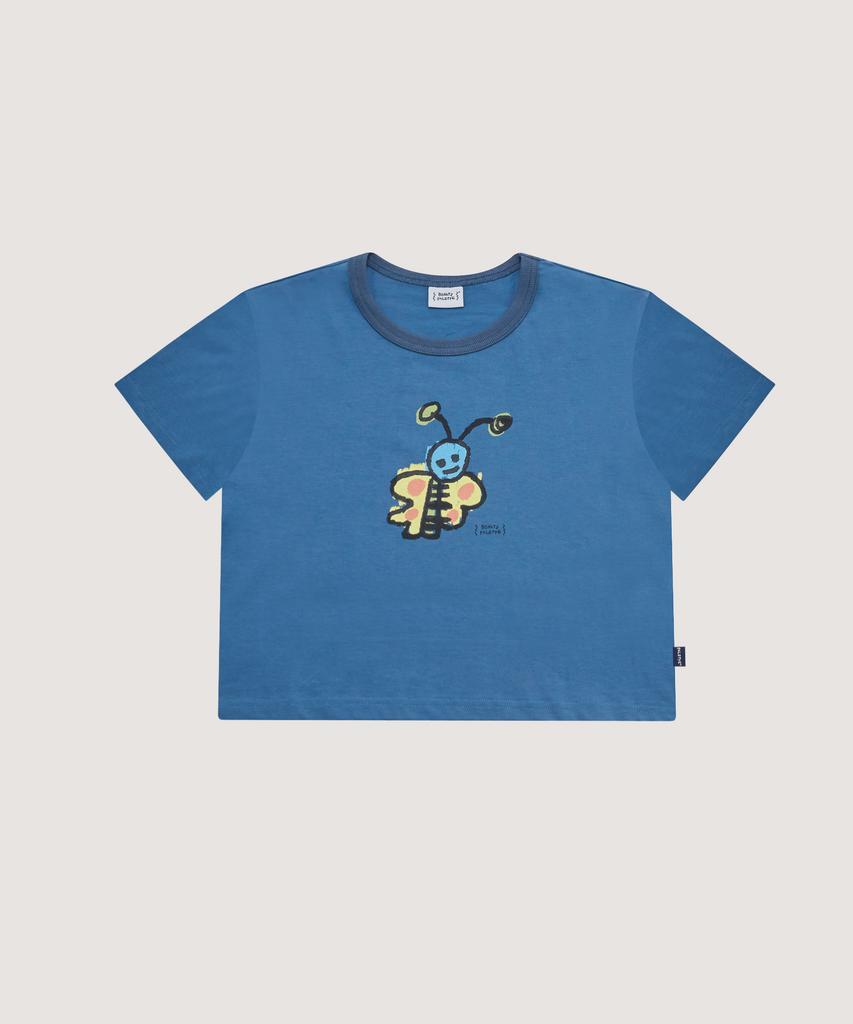 BONATSPALETTE Bp Butterfly Crop T-Shirt_Blue