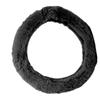 Universal 15in Faux Wool Steering Wheel Cover Car Steering Wheel Protector Interior Accessory for Winter WarmBlack
