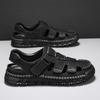 Fashion Breathable Walking Shoes Moccasins Hollow Out Male Shoes Leisure Beach Men Sandals Leather Men Loafers Summer Business Sandals