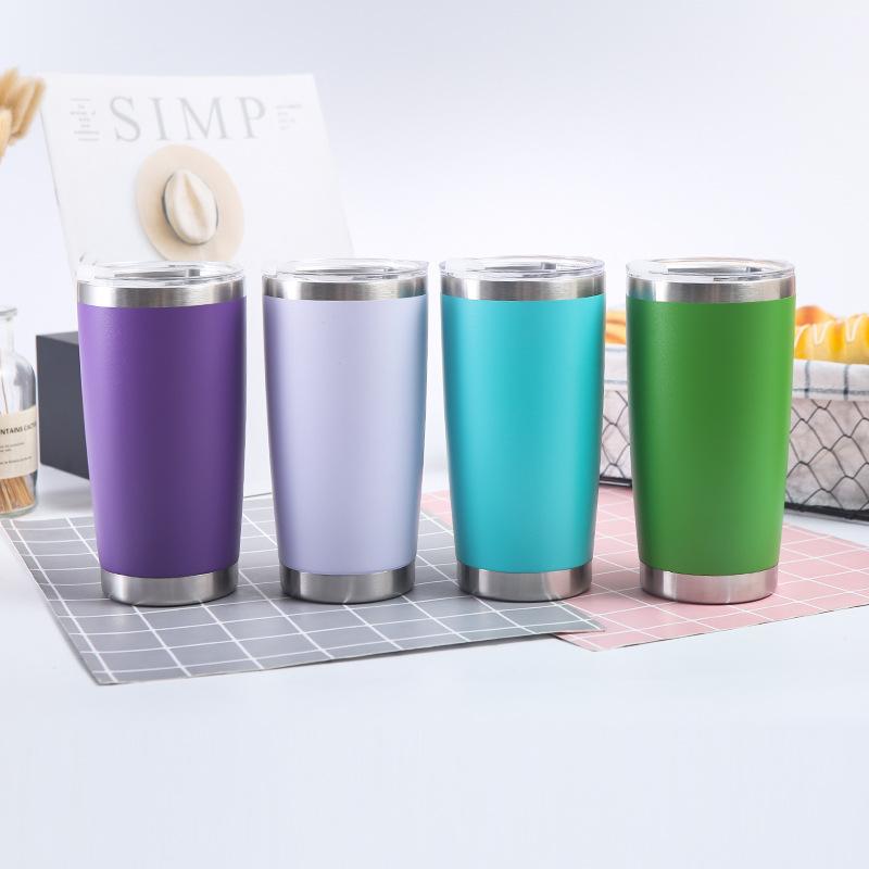 Large Capacity  Thermos Cup 600ml Vacuum Flasks Portable Stainless Steel Thermos Cup Water Bottle Travel Tea Mug Office Thermos Cup