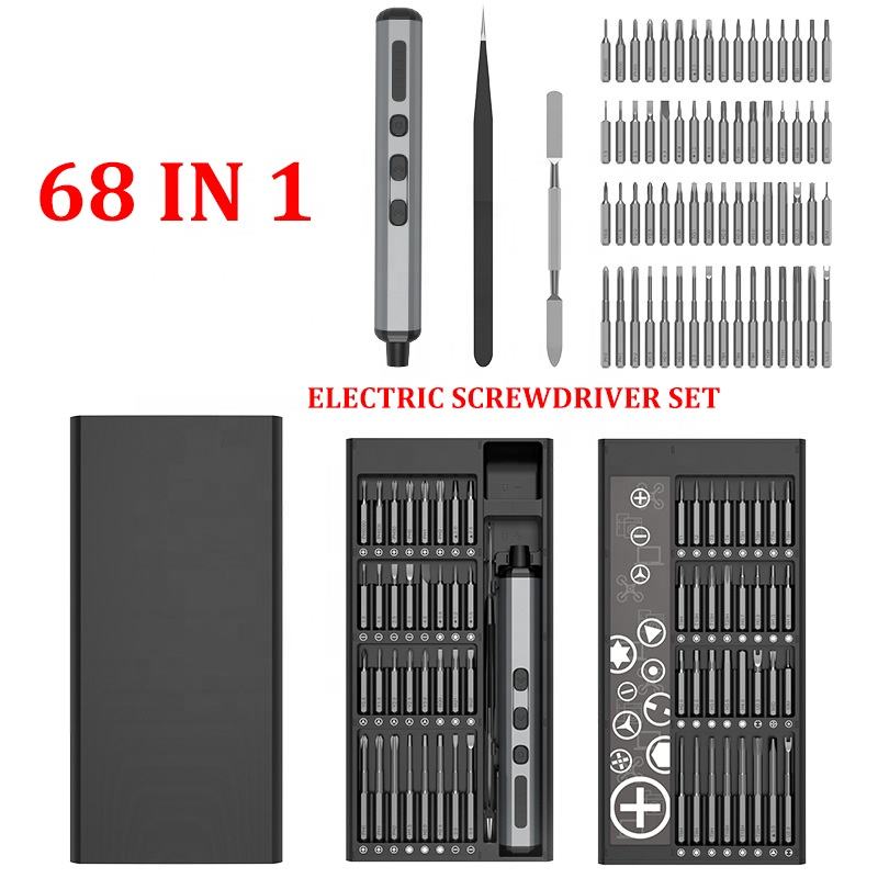 68 In 1 Electric Screwdriver Set 5 Torque Settings Precision Power Tool Magnetic Screw Driver Bits for iPhone Glasses Watch PC
