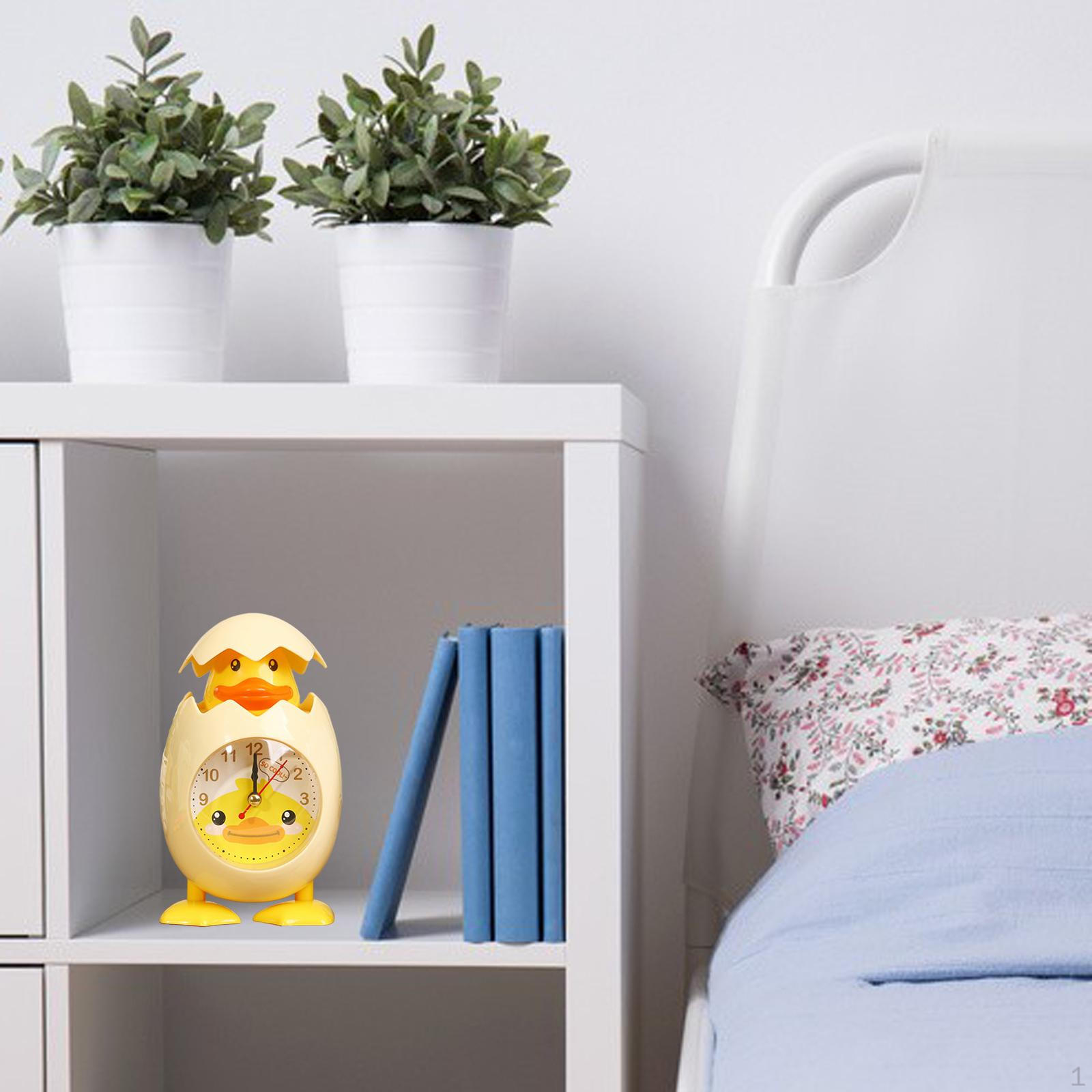 

Цифровий кварцовий механізм у формі яєчної шкаралупи, який не тикає, для приліжкових дітей, дитячої кімнати для дівчаток, офісу 15.5x9cm жовтий