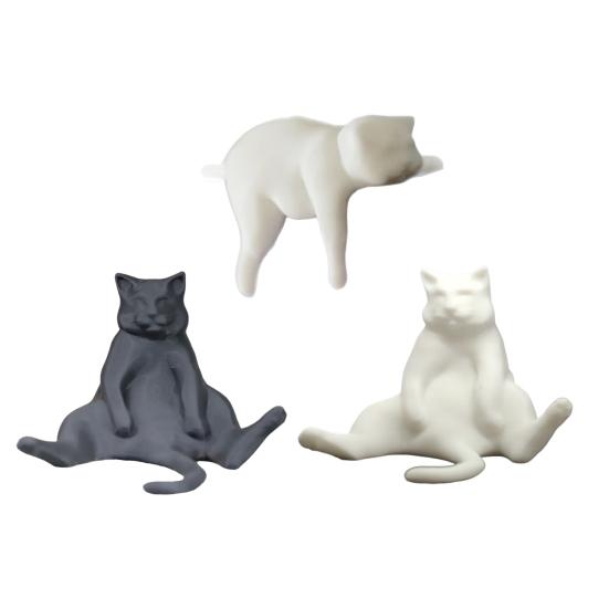 Ozdoba Leniwy Gruby Kot Drukowanie 3D Realistyczny Design Figurka Kota PLA Realistyczna Statuetka Zwierzęca Dekoracja Kotka