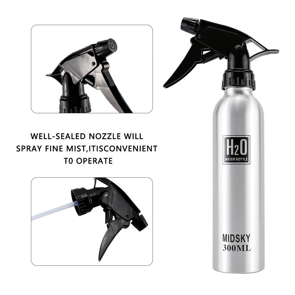 300ml500ml Spray Bottle Refillable Mist Bottle Dispenser Hairdressing Empty Bottle Aluminum Salon Water Can