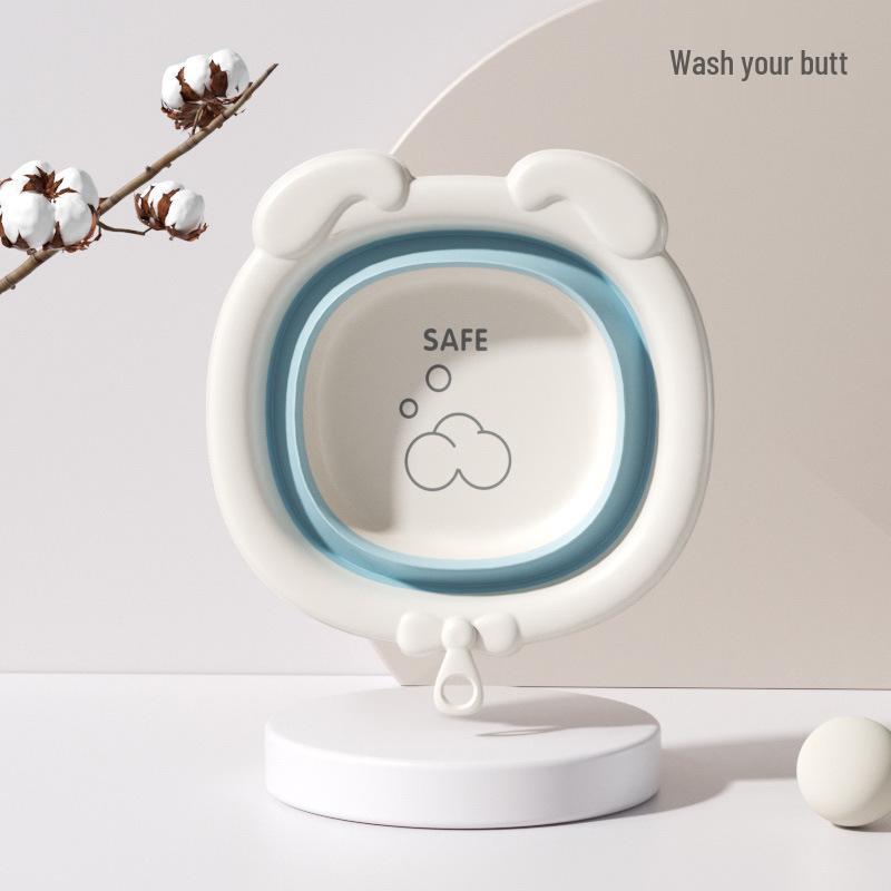 Foldable Children's Washbasin - Portable, Hangable, Thickened for Boys, Girls, Babies
