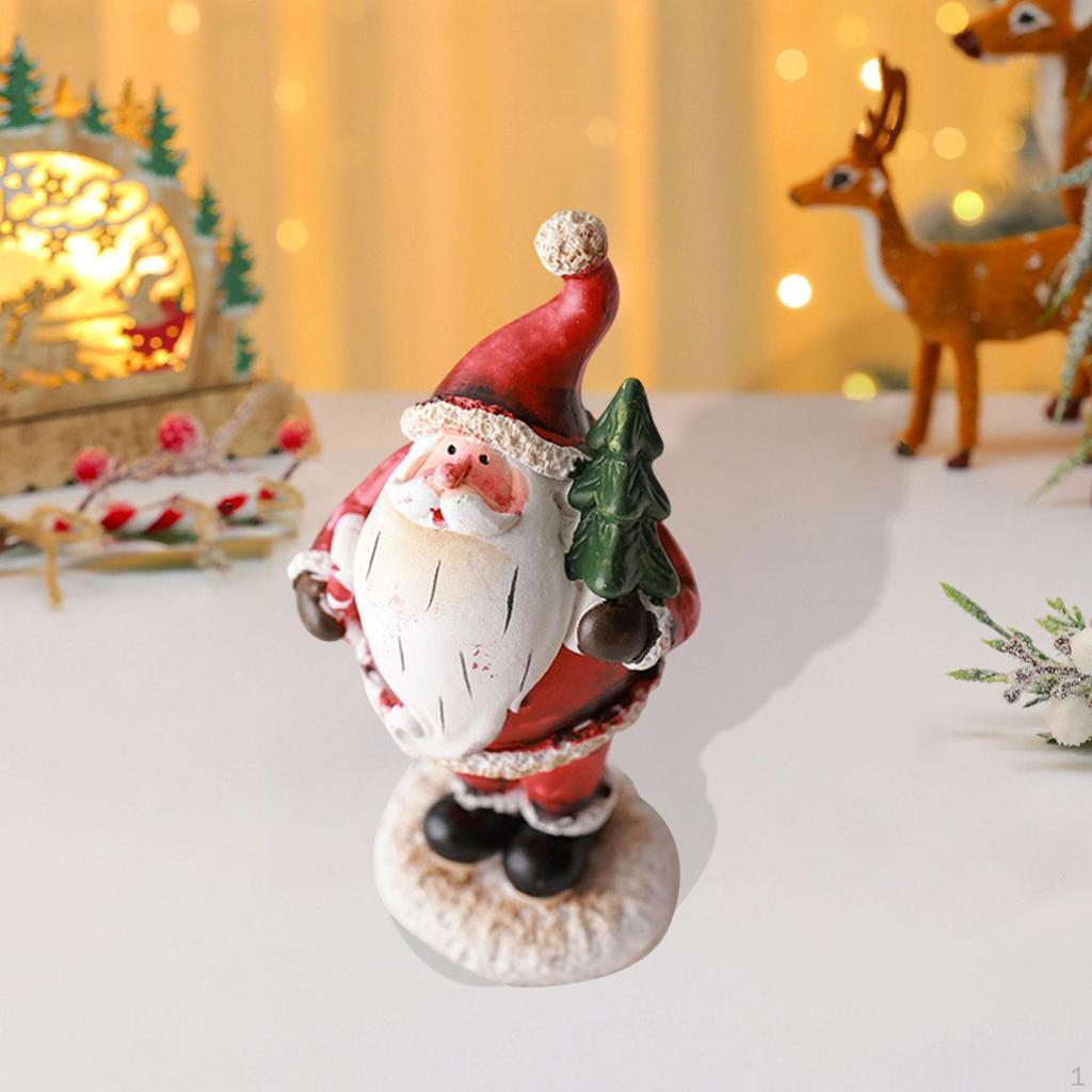 Entzückende Weihnachtsfigur, Sammler-Winterskulptur, Kleine Schreibtischdekoration aus Kunstharz, Ideal