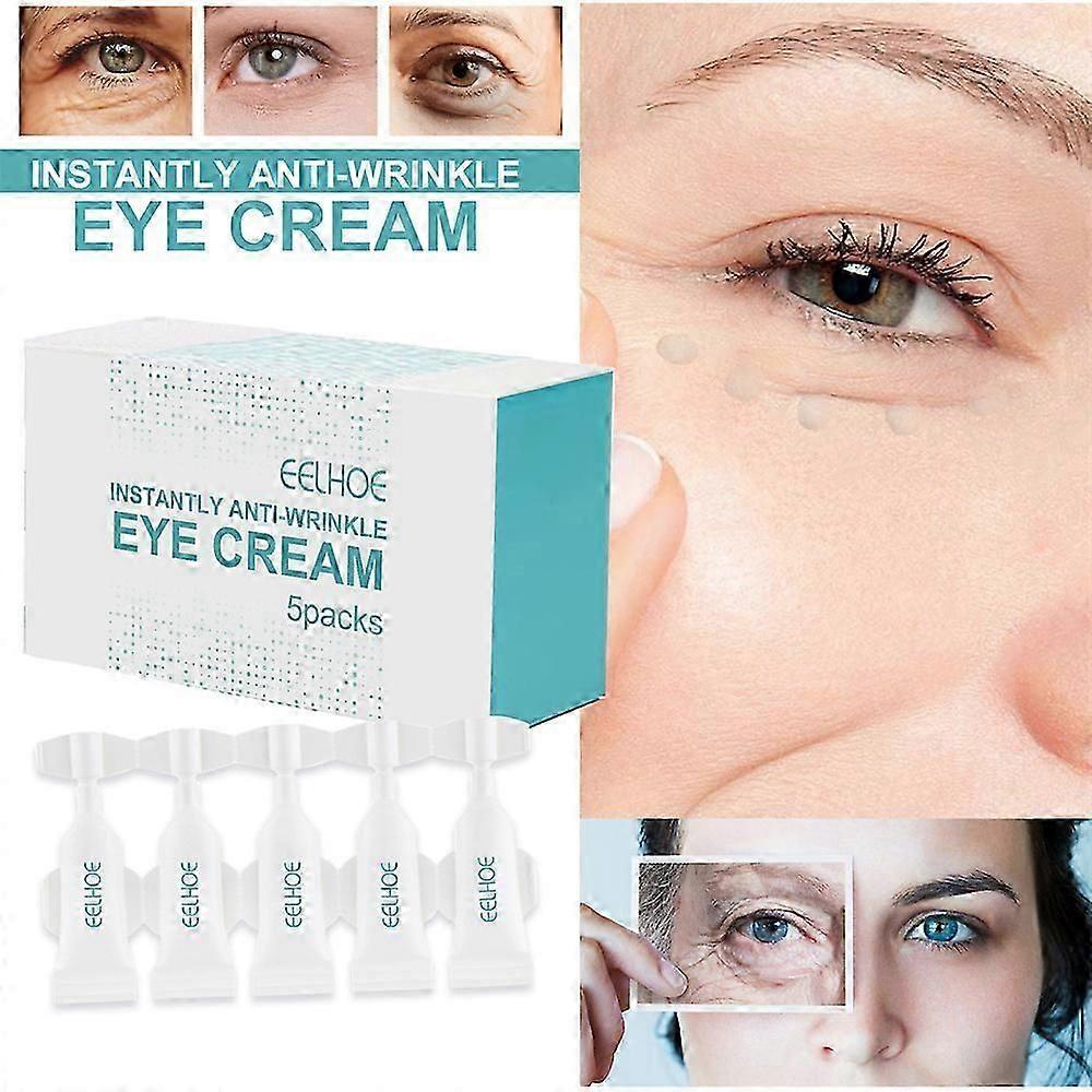 Okamžitý krém na tmavé kruhy pod očima 5 ks/sada Anti-aging krém pod oči Odstraňuje váčky pod očima Otoky Zvedá Vyplňuje Zpevňuje Stahuje Pokožku očí