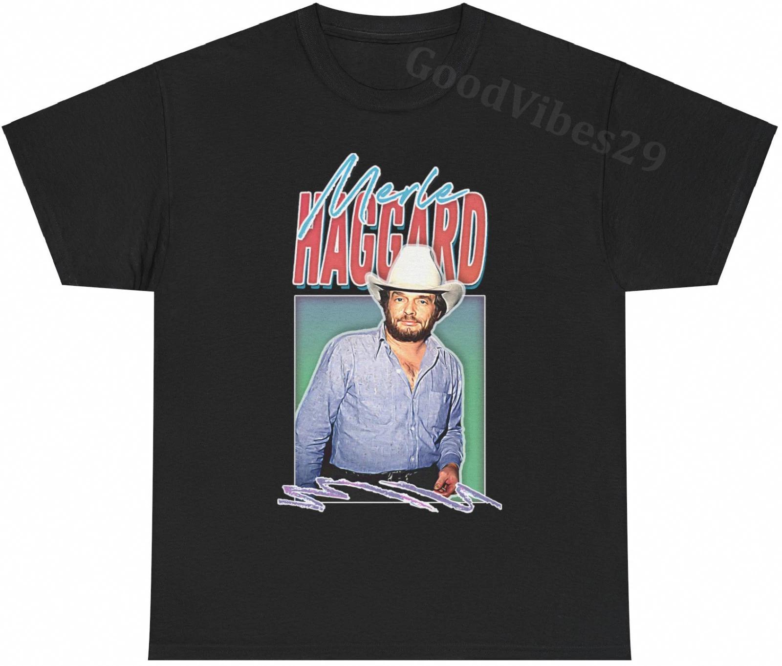 Merle Haggard USA Country Music Vintage Tribute T-Shirt S-5XL Men Women Unisex XL