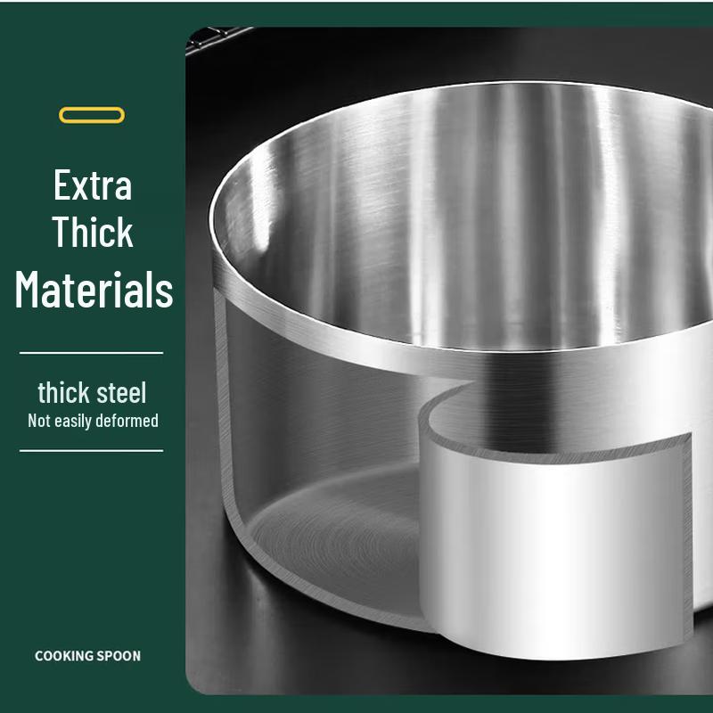 SIFAR Hong Kong Style Thickened Stainless Steel Flat Bottom Water Ladle