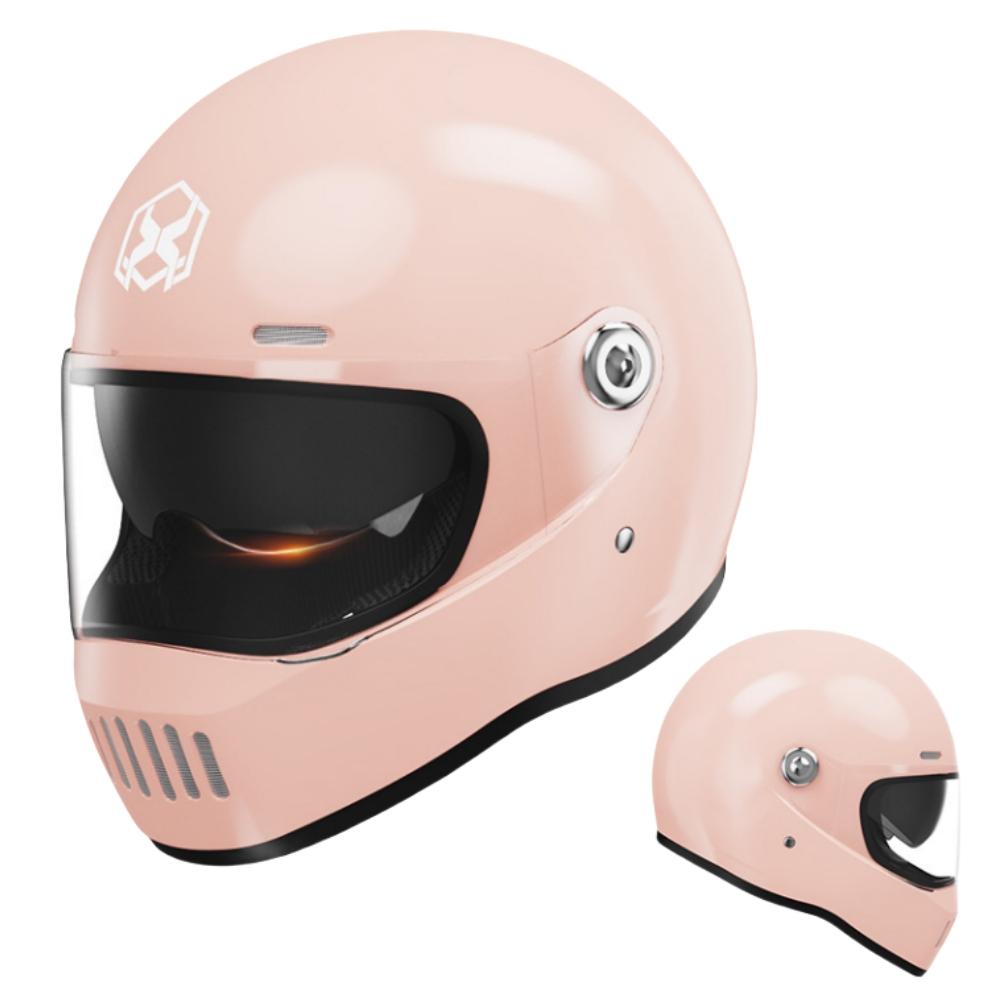 Electric Motorcycle Helmet Winter Warm HD Dual Mirror Anti-fog Retro Sun Protection Riding Full Helmet