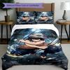 3pcs Duvet Cover Set (1*Duvet Cover + 2*Pillowcase, Without Core), Demon Slayer Print Bedding Set, Bedroom Decor, All‑Season, Gift