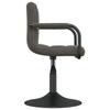 Vidaxl Dining Chair, Dark Grey, Upholstered In Velvet