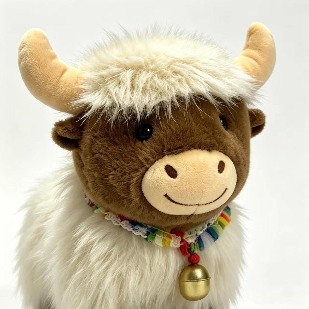 Soft Cute Yak Plush Toy Hanging Animal Decor For Kids And Teens