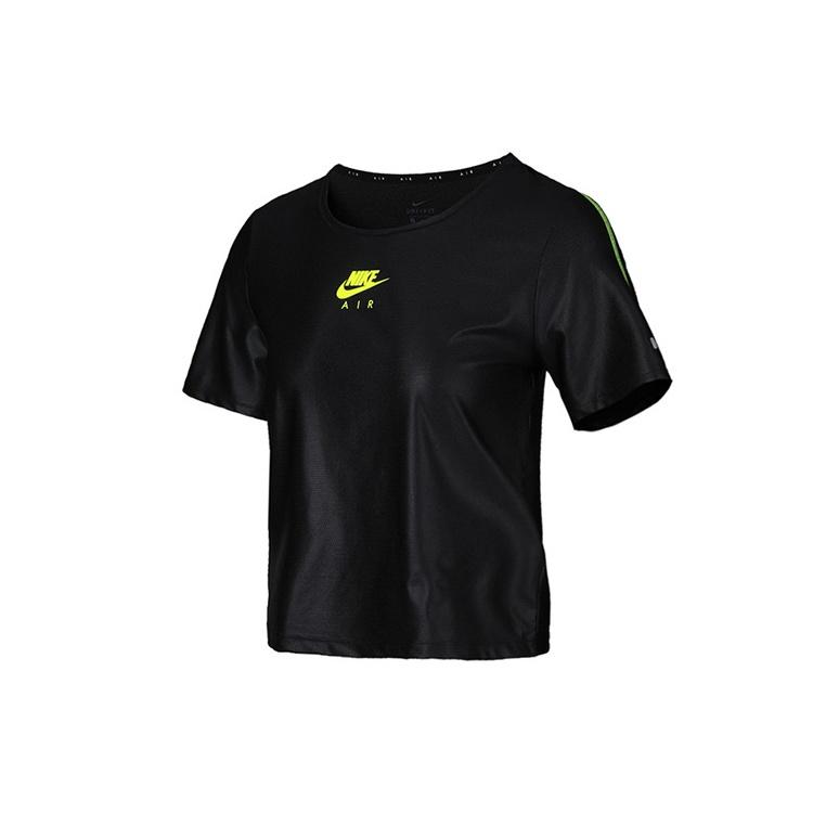 (WMNS) Nike Air Dri-FIT Quick Dry Running Tops Short Sleeve Black Women s CU3059-010 S