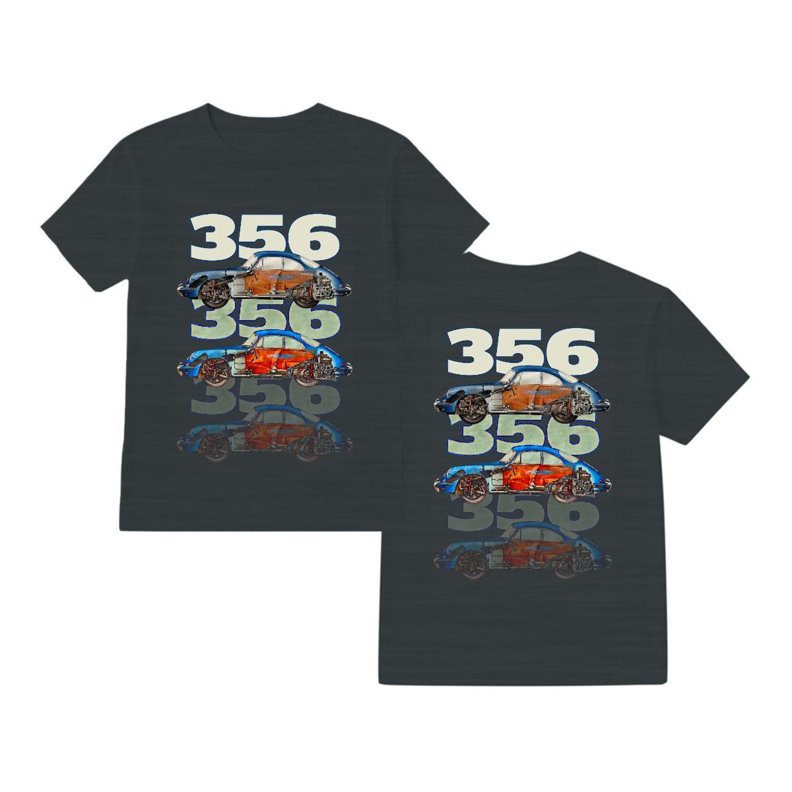 356 Vintage Sports Car T-Shirt – Retro Racing Graphic Tee – Motorsport Apparel L